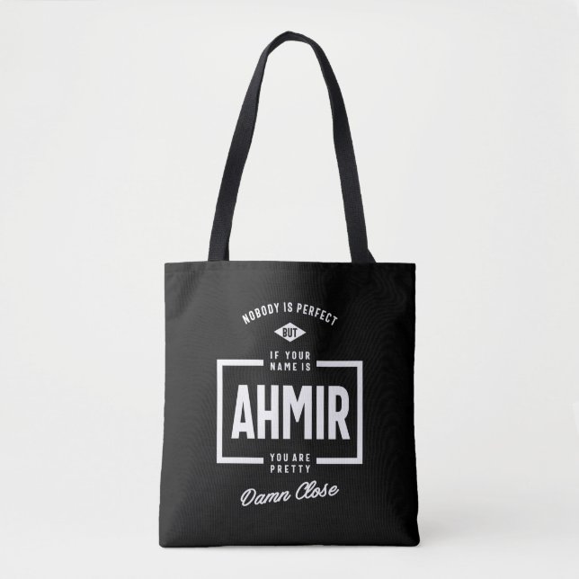 Ahmir Personalized Name Birthday Gift Tote Bag (Front)