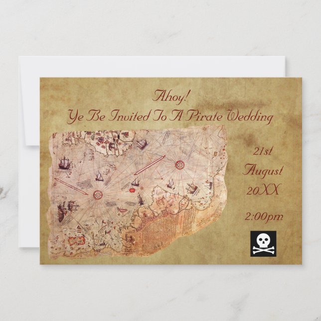 Ahoy! A Pirate Wedding Invitation (Front)