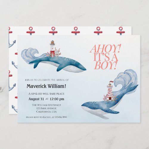 Ahoy Baby Boy Announcement