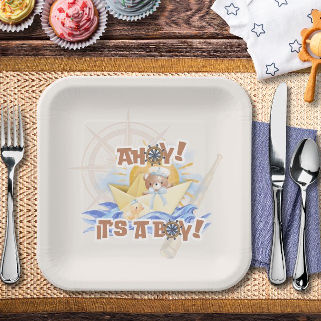 Ahoy! Baby Boy Shower Paper Plates (Creator Uploaded)