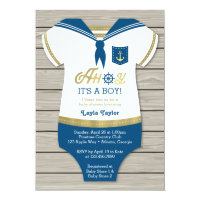 Ahoy Baby Shower Invitation, Sailor, Nautical Card