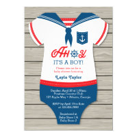 Ahoy Baby Shower Invitation, Sailor, Nautical Invitation