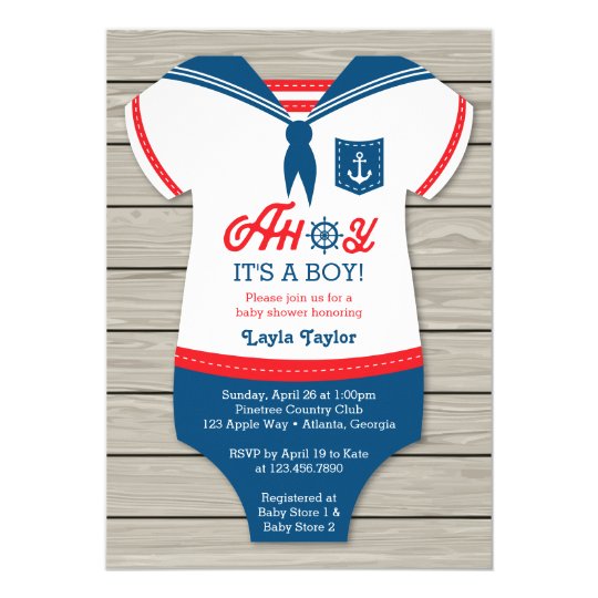 ahoy baby shower invitation sailor nautical invitation zazzle com