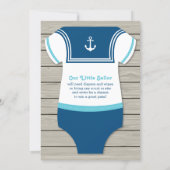 Ahoy Baby Shower Invitation, Sailor, Nautical Invitation (Back)