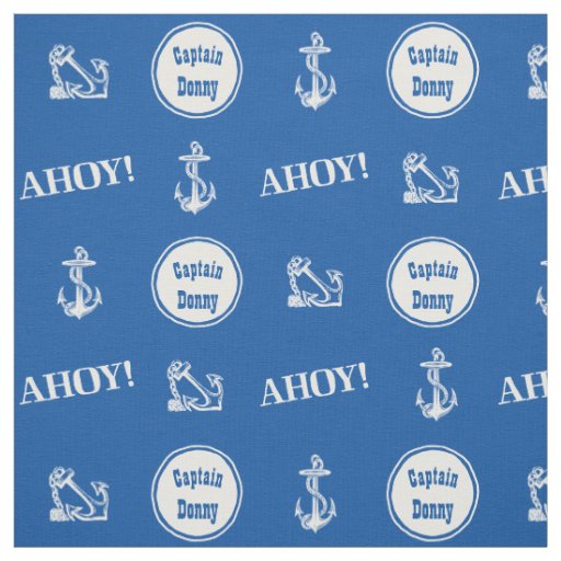 Ahoy! Custom Boat Anchor Pattern Fabric