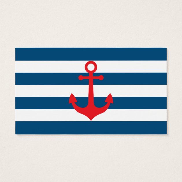 Ahoy Diaper Raffle Ticket, Nautical, Blue, Red Business Card
