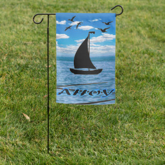 Ahoy garden flag