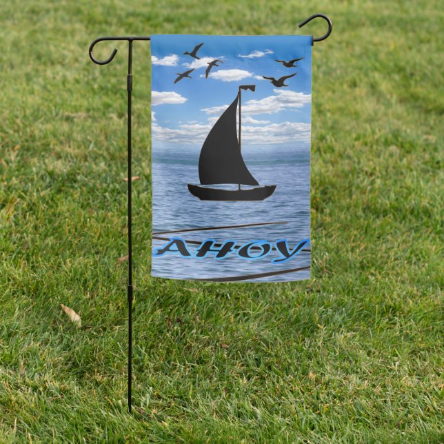 Ahoy  garden flag (In SItu)