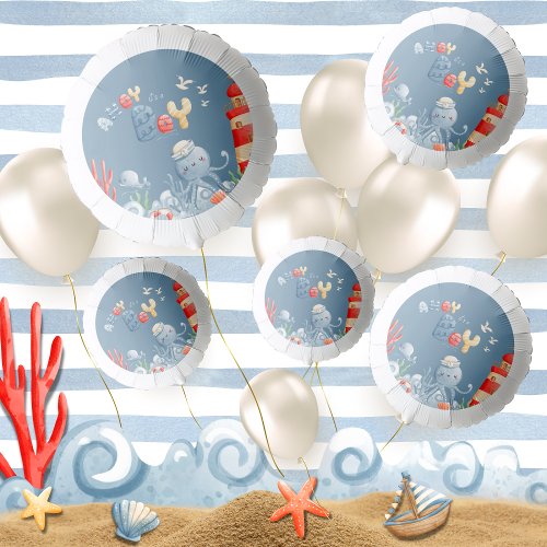 Ahoy Itâs a Boy Blue Nautical Baby Shower Balloon
