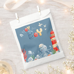 Ahoy It’s a Boy Blue Nautical Baby Shower Favor Bag