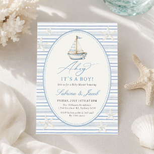 Ahoy It’s a Boy Nautical Baby Shower Invitation