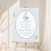 Ahoy It’s a Boy Nautical Baby Shower Welcome