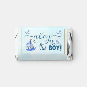Ahoy! It’s a Boy Nautical Sailboat Baby Shower Hershey's Miniatures