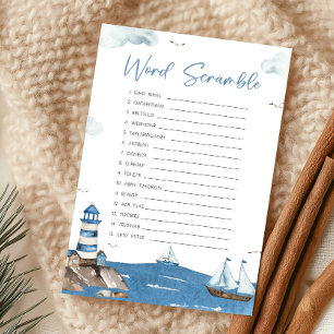 Ahoy It’s A Boy Nautical Word Scramble Game