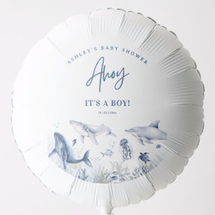 Ahoy It’s a Boy Under the Sea Boy Baby Shower Balloon