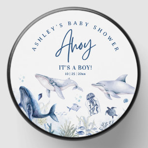 Ahoy It’s a Boy Under the Sea Boy Baby Shower Mini Candle Favors