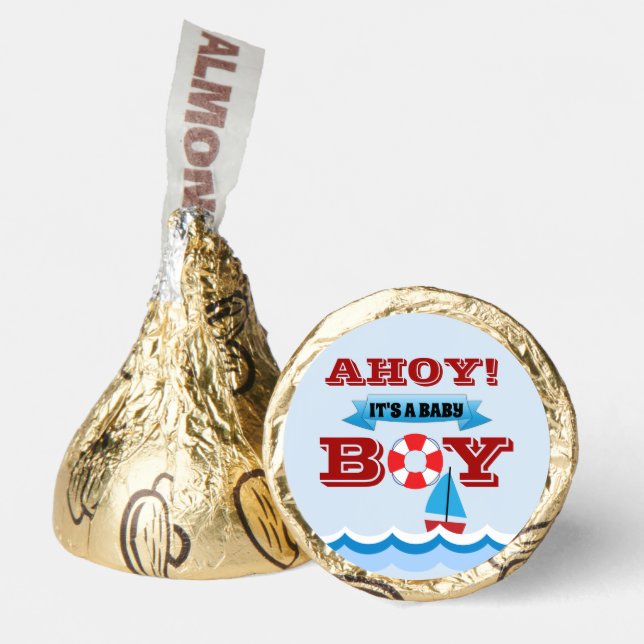 Ahoy It's A Baby Boy Hershey's Candy Favors (Front)