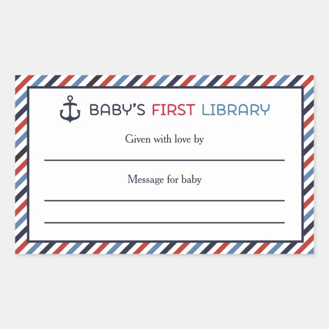 Ahoy It's a Book Bookplate Sticker (Front)