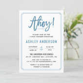 Ahoy! It's a Boy Anchor Baby Shower Invitation (Standing Front)