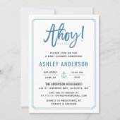 Ahoy! It's a Boy Anchor Baby Shower Invitation (Front)