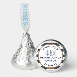 Ahoy, It's a Boy Baby Birth Announcement Hershey®'s Kisses®