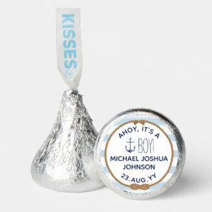 Ahoy, It's a Boy Baby Birth Announcement Hershey®'s Kisses®
