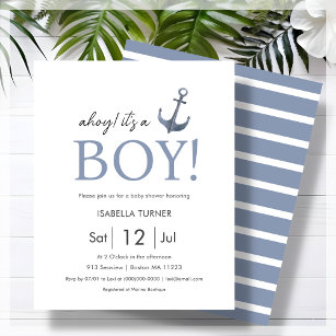 Ahoy! It's a Boy Baby Shower Budget Invitation