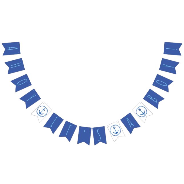 Ahoy It's A Boy Baby Shower Bunting Flags (All)