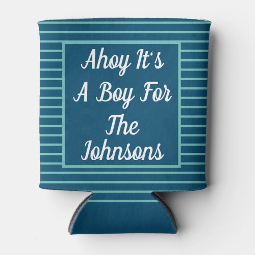 Ahoy Its A Boy Baby Shower Can Cooler