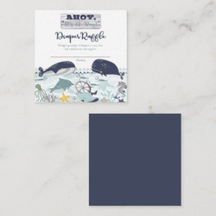 Ahoy It's A Boy Baby Shower Diaper Raffle Enclosure Card