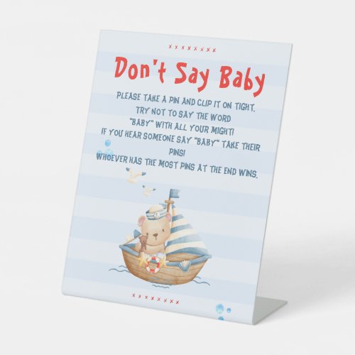 Ahoy Its A Boy Baby Shower Game Pedestal Sign