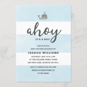 Ahoy It's a Boy Baby Shower Invitation