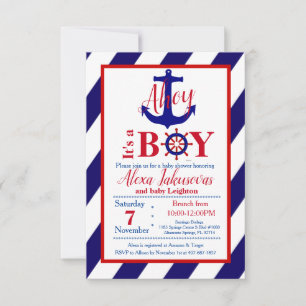Ahoy! It's a Boy Baby Shower Invitation