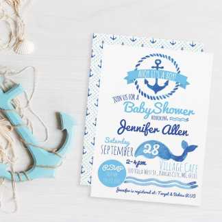 Ahoy It's a Boy! Baby Shower Invitation