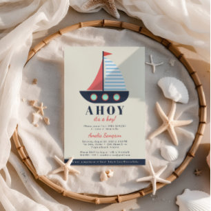 Ahoy It's a Boy Baby Shower Invitation 