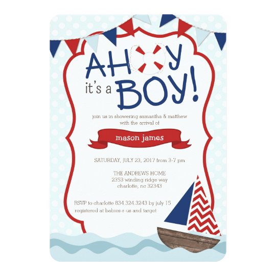 Ahoy Its A Boy Invitation Template 10