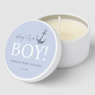 Ahoy! It's a Boy   Baby Shower  Mini Candle Favors
