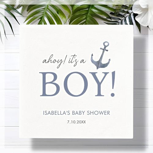 Ahoy Its a Boy  Baby Shower  Napkins