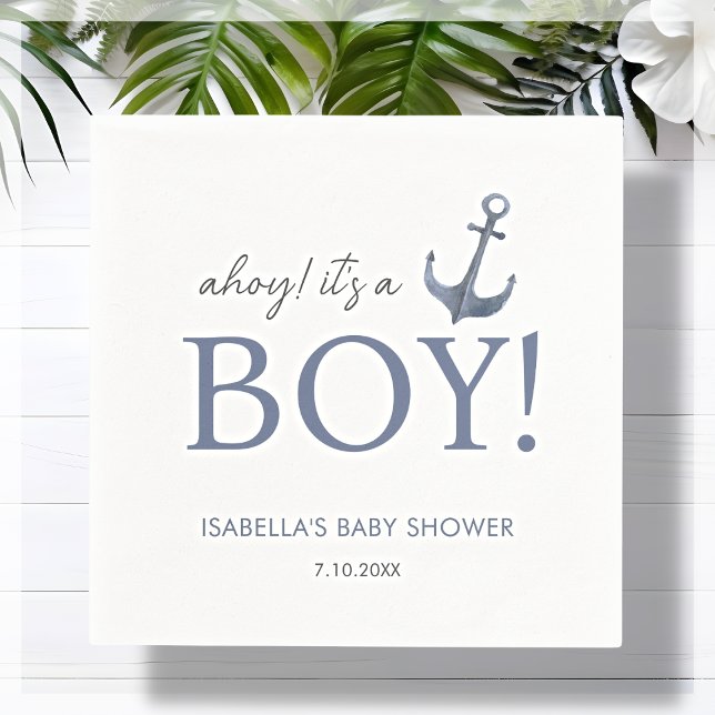 Ahoy! It's a Boy | Baby Shower  Napkins (Creator Uploaded)