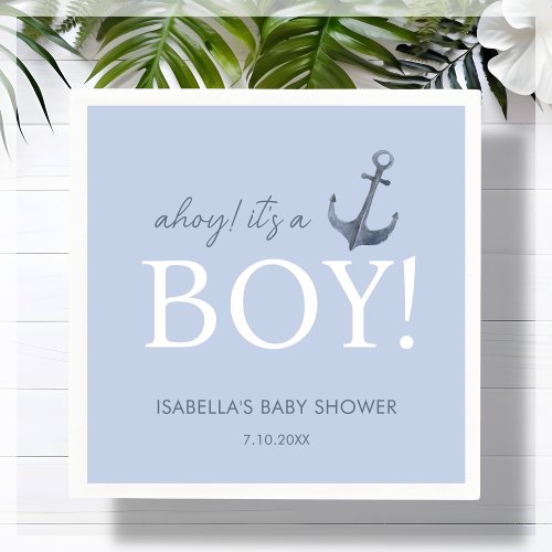 Ahoy Its a Boy  Baby Shower  Napkins