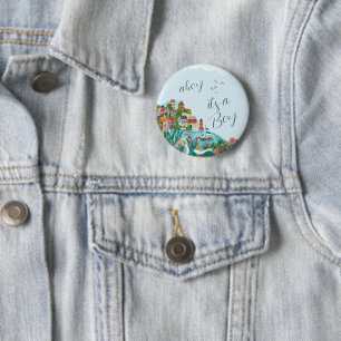 Ahoy it's a boy baby shower party button