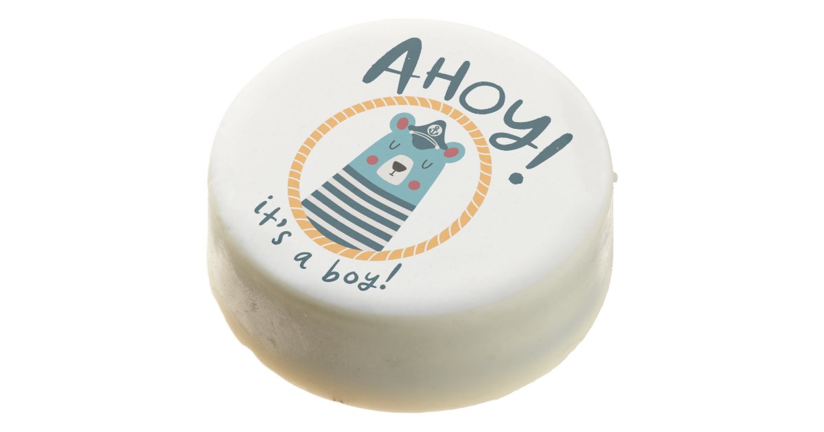 Ahoy It S A Boy Baby Shower Sailor Bear Chocolate Covered Oreo