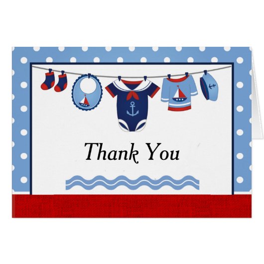 Ahoy It's A Boy Baby Shower Thank You (Front Horizontal)