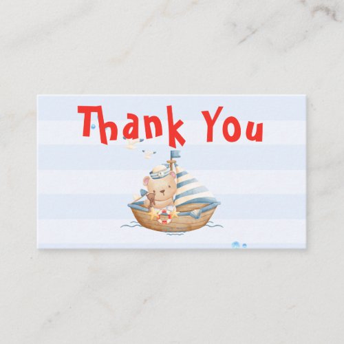Ahoy Its A Boy Baby Shower Thank You Card