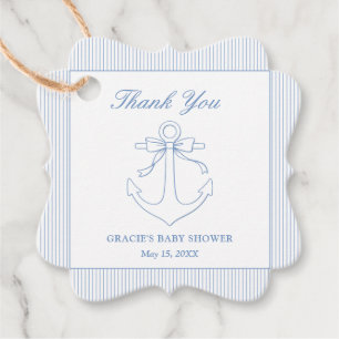 Ahoy It's a Boy Baby Shower Thank You Favor Tags
