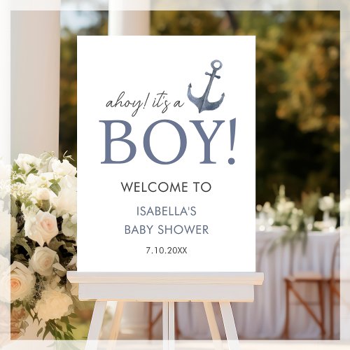 Ahoy Its a Boy  Baby Shower Welcome Foam Board