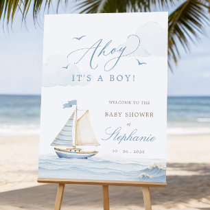 Ahoy It's a Boy Baby Shower Welcome Sign