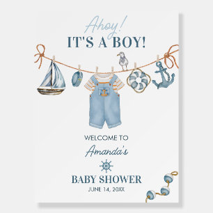 Ahoy It's a Boy Baby Shower Welcome Sign