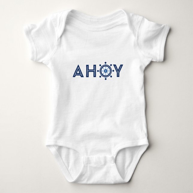 Ahoy It's A Boy Baby t-shirt Baby Bodysuit (Front)