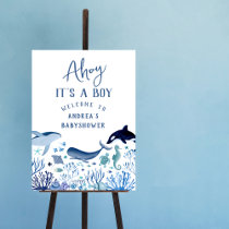 Ahoy It's a Boy Blue Under the Sea Baby Shower Foam Board